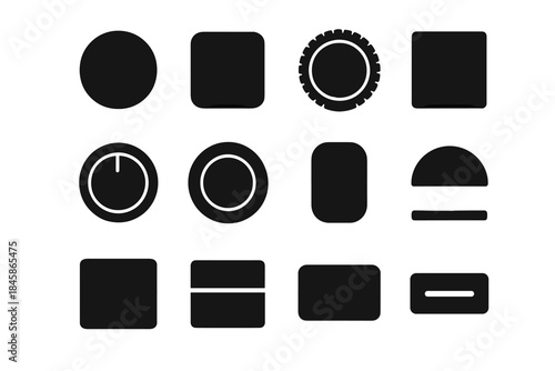 Dome vector smooth icon mount compact strip blank plate heater icons support