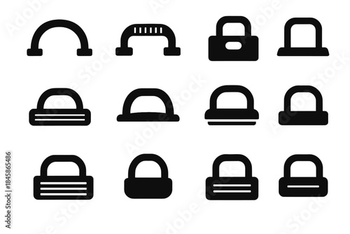 Stabilizer icon structured pad stable handle carrier base vector textured ridge tile