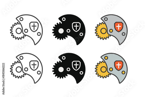 Geneva Seal Watch Design. Mechanical watch component showcasing Geneva seal craftsmanship, clean geometric minimal icon, first in