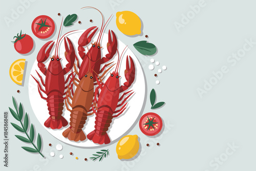 Delicious Crayfish Dish with Fresh Ingredients