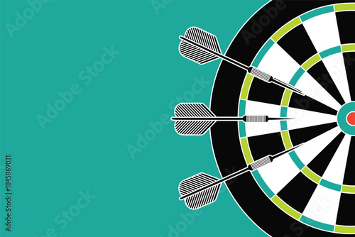 Precision Darts on a Teal Background