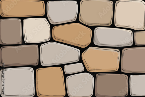 Rustic Irregular Stone Blocks Background