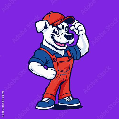 Dog Worker Cartoon Mascot Vector

 
