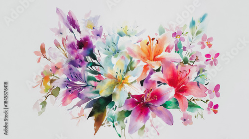 Elegant wedding invitation card background vector. Minimal hand painted Lilac botanical flowers texture template background. Design for wedding, vip cover, poster, rsvp moderncard.Valentine's Day