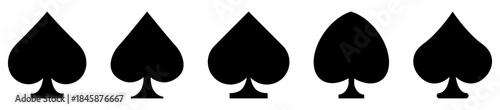 Spade icons set