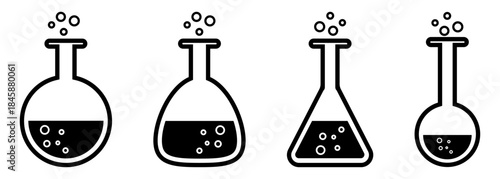 Laboratory beaker icons