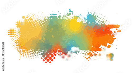 colored isolated blot on white background. Hand drawn. Not AI, vector illustration.