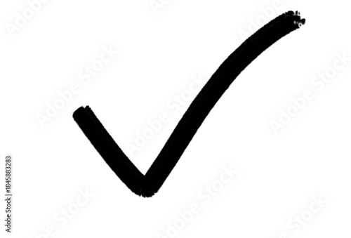 Elegant white checkmark on black background for approval and confirmation