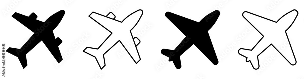 Obraz premium Plane icon set