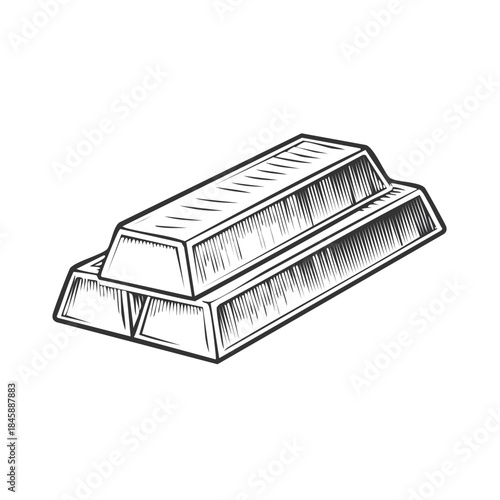 Stacked Gold Bars Wealth Treasure Investment Bullion Illustration Design