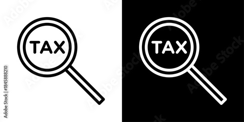 Tax icon representing taxation, government fees, financial obligations, income tax, and business compliance processes.