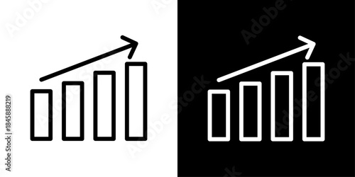 Trend icon representing market movement, data patterns, growth direction, and performance changes over time.
