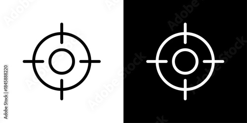 Target icon symbolizing goals, objectives, focus, accuracy, and successful achievement in business strategy.