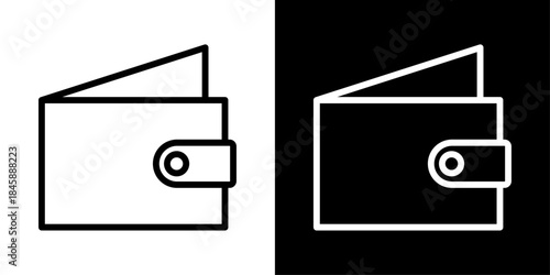 Wallet icon representing digital wallets, secure money storage, payments, transactions, and financial management.