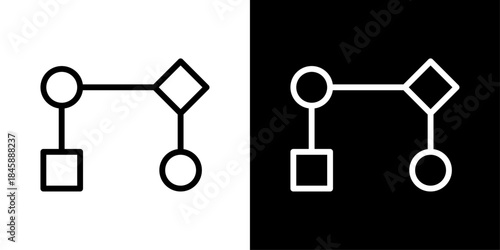 Workflow icon representing process automation, task flow, step sequencing, and efficient business operations.