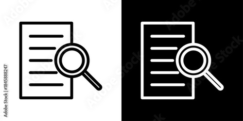 Audit icon representing financial review, inspection, compliance checks, reporting accuracy, and risk assessment.