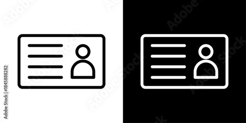 Fotografia Business card icon representing professional identity, contact details, networking, and corporate communication