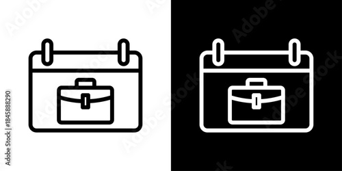 Business calendar icon representing schedules, meetings, planning, deadlines, and organized corporate timelines.