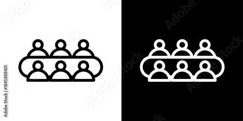 Meeting icon representing team discussions, business meetings, collaboration sessions, and professional communication.