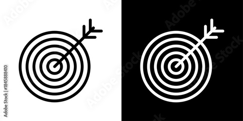 Mission icon representing goals, purpose, objectives, strategy, and focused direction in business and projects.