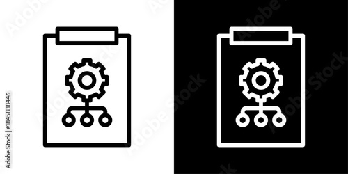 Planning icon representing scheduling, strategy building, task organization, and structured workflow management.