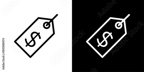 Price tag icon representing product pricing, discounts, cost labels, sales offers, and retail price identification.