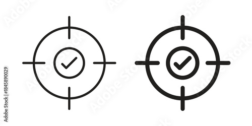 Accuracy icon Collection for mobile and web apps. Editable stroke line and glyph icons.