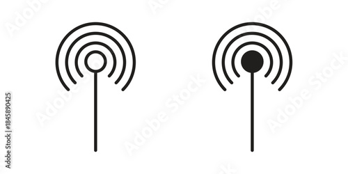 Antenna icon Collection for mobile and web apps. Editable stroke line and glyph icons.