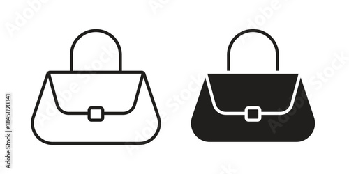 Bag icon Collection for mobile and web apps. Editable stroke line and glyph icons.