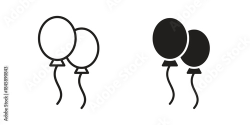 Balloons icon Collection for mobile and web apps. Editable stroke line and glyph icons.