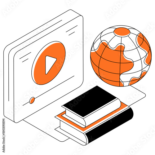 Premium design illustration of educational video