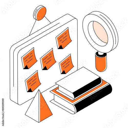 Trendy design illustration of noticeboard