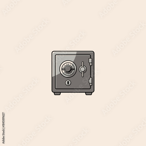Safe icon flat vector design.