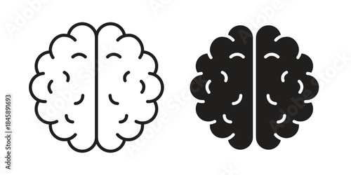 Brain icon Collection for mobile and web apps. Editable stroke line and glyph icons.