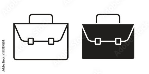 Briefcase icon Collection for mobile and web apps. Editable stroke line and glyph icons.