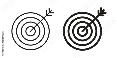 Bulls eye icon Collection for mobile and web apps. Editable stroke line and glyph icons.