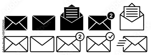 Mail icon set