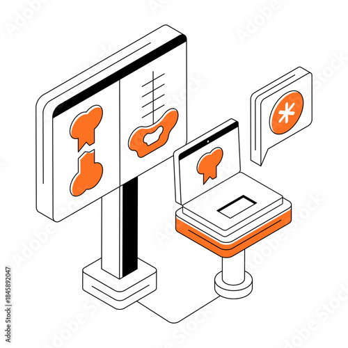 Bone x ray illustration isolated on white background