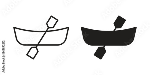 Canoe icon Collection for mobile and web apps. Editable stroke line and glyph icons.