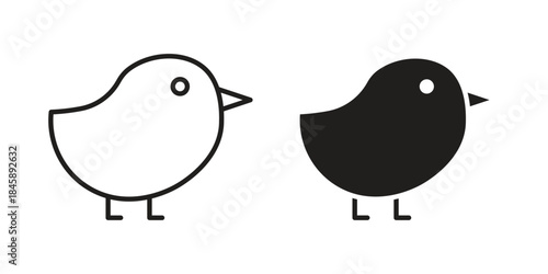 Chick icon Collection for mobile and web apps. Editable stroke line and glyph icons.