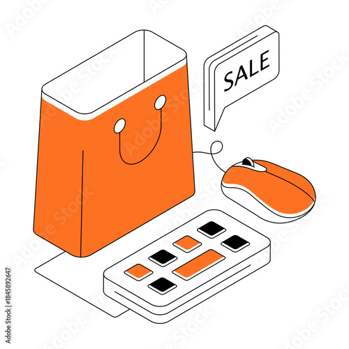 An eye catching design illustration of shopping discount