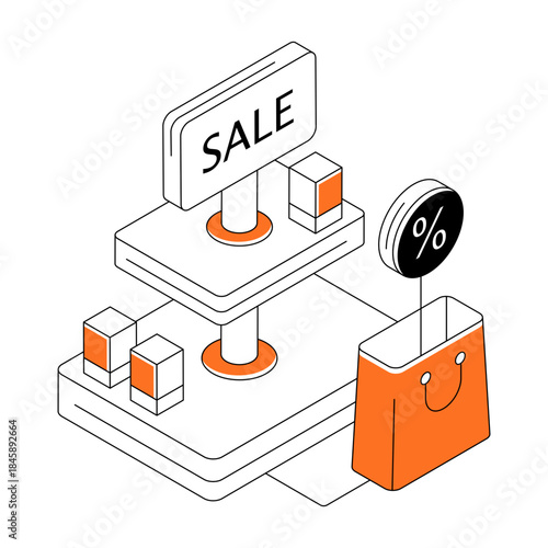 An eye catching design illustration of shopping sale