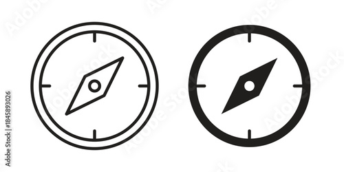 Compass icon Collection for mobile and web apps. Editable stroke line and glyph icons.