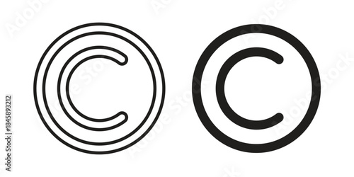 Copyright icon Collection for mobile and web apps. Editable stroke line and glyph icons.