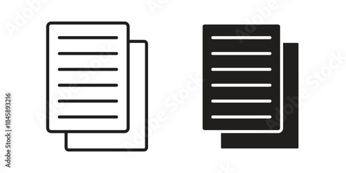 Copy icon Collection for mobile and web apps. Editable stroke line and glyph icons.