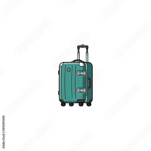 Single Luggag icon flat vector design.