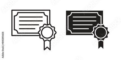 Diploma icon Collection for mobile and web apps. Editable stroke line and glyph icons.