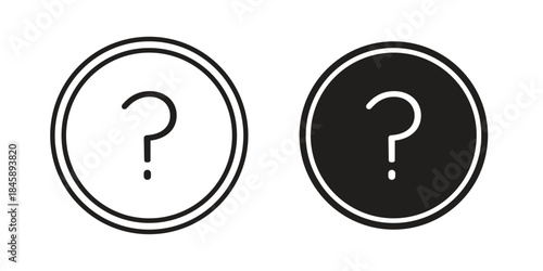Doubts button icon Collection for mobile and web apps. Editable stroke line and glyph icons.