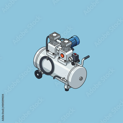 Air compressor icon flat vector design.