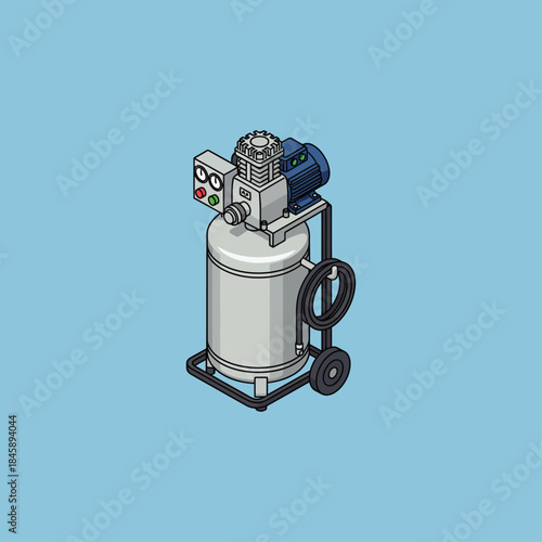 Air compressor icon flat vector design.